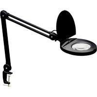 Adjustable Magnifier Lamp, 5 Diopter, LED Light, 47" Arm, C-Clamp, Black Distribution Jean Lapalme