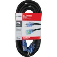 Cordon rallonge All-Rubber, Ext&eacute;rieur, SJOOW, AWG 12/3, 15 A, 25' Distribution Jean Lapalme