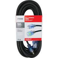 Cordon rallonge All-Rubber, Ext&eacute;rieur, SJOOW, AWG 12/3, 15 A, 50' Distribution Jean Lapalme