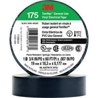 Temflex General Use Vinyl Electrical Tape 175, 19 mm (3/4") x 18 M (60'), Black, 7 mils Distribution Jean Lapalme