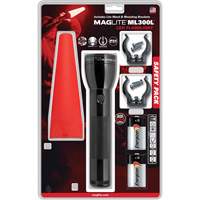 Safety Flashlight Pack, LED, 487 Lumens, D Batteries Distribution Jean Lapalme