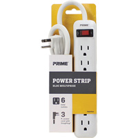 Power Strip, 6 Outlet(s), 3', 15 A, 1875 W, 125 V Distribution Jean Lapalme