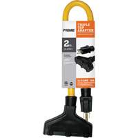 Triple Tap Adapter, Outdoor, STW, 12/3 AWG, 15 A, 3 Outlet(s), 2' Distribution Jean Lapalme