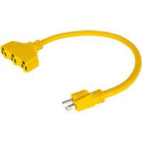 Adaptateur de rallonge d'alimentation, Ext&eacute;rieur, STOW, AWG 12/3, 15 A, 3 prise(s), 2' Distribution Jean Lapalme