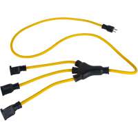 W-Style Power Adapter, Outdoor, STOW, 12/3 AWG, 15 A, 3 Outlet(s), 2' Distribution Jean Lapalme