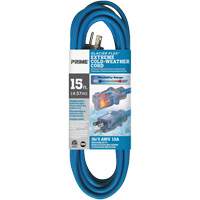 Glacier Flex&reg; Extreme Cold Weather Extension Cord, Outdoor, SJTW, 16/3 AWG, 13 A, 15' Distribution Jean Lapalme