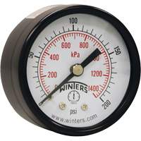 Manom&egrave;tre &eacute;conomique,  2", 0 - 200 psi, Fixation arri&egrave;re, Analogique Distribution Jean Lapalme